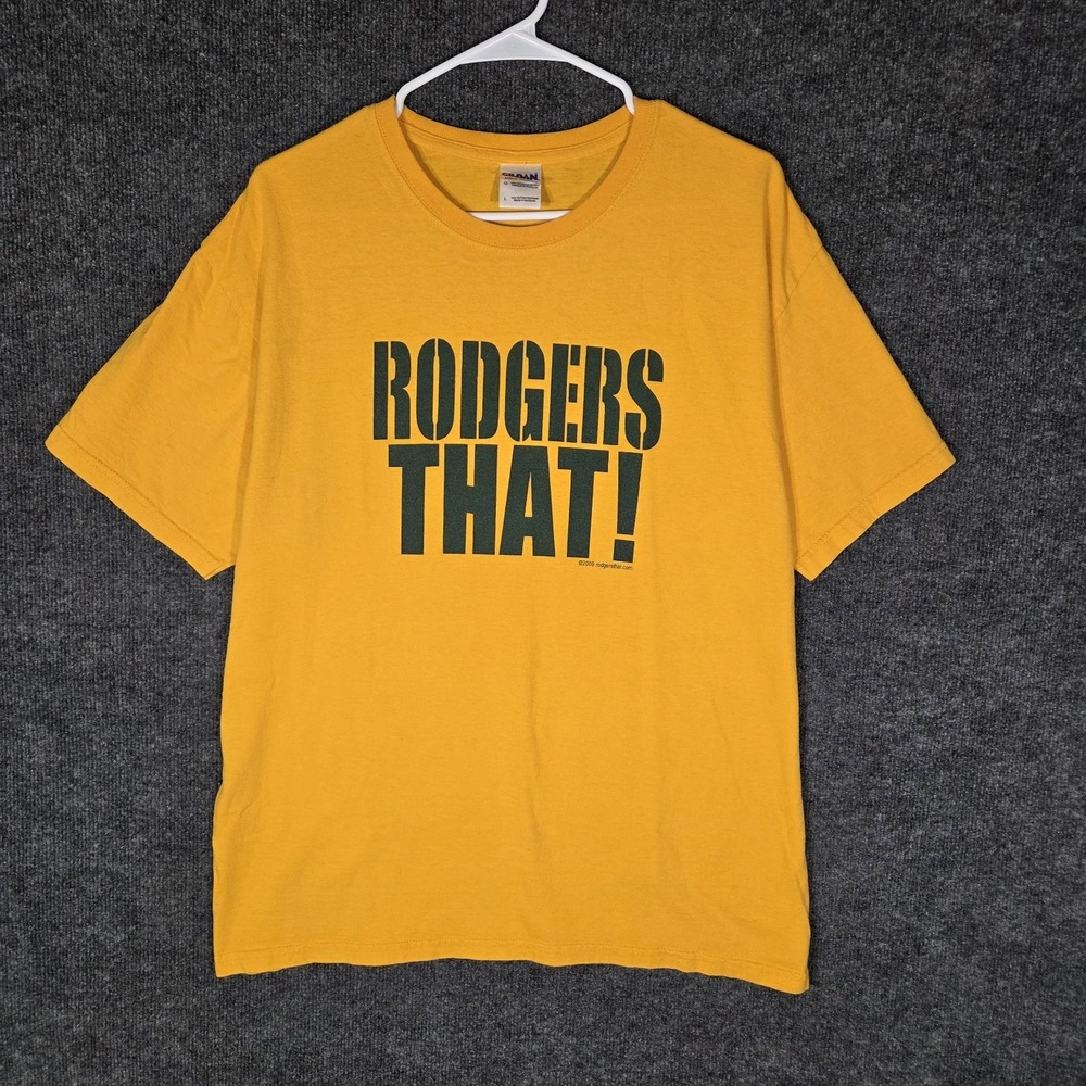 Rodgers That Aaron Rodgers Green Bay Packers Funny T Shirt Yellow Mens Large